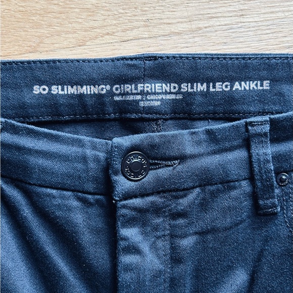 Chico’s So Slimming Girlfriend black embroidered ankle jeans - EUC - Picture 2 of 6